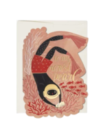 Red Cap Cards Valentine's Day Card - Pearl Diver