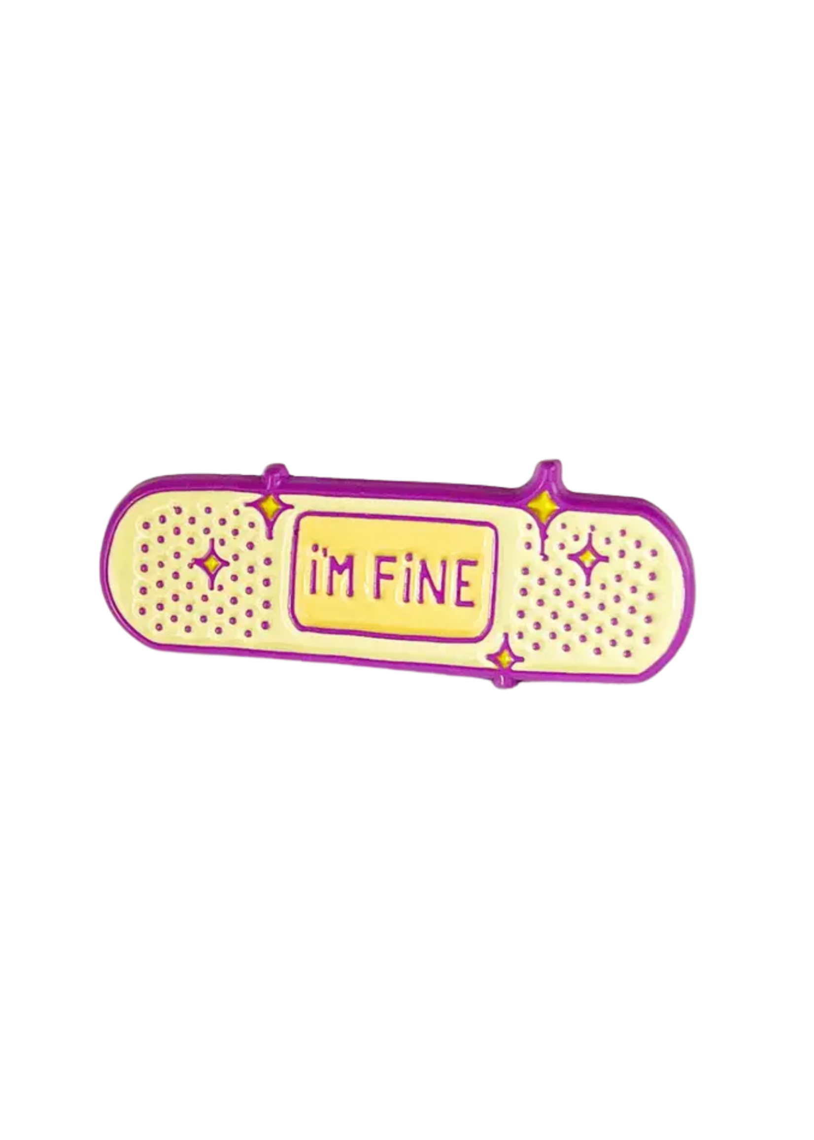 Strike Gently Co I'm Fine Band-Aid Enamel Pin