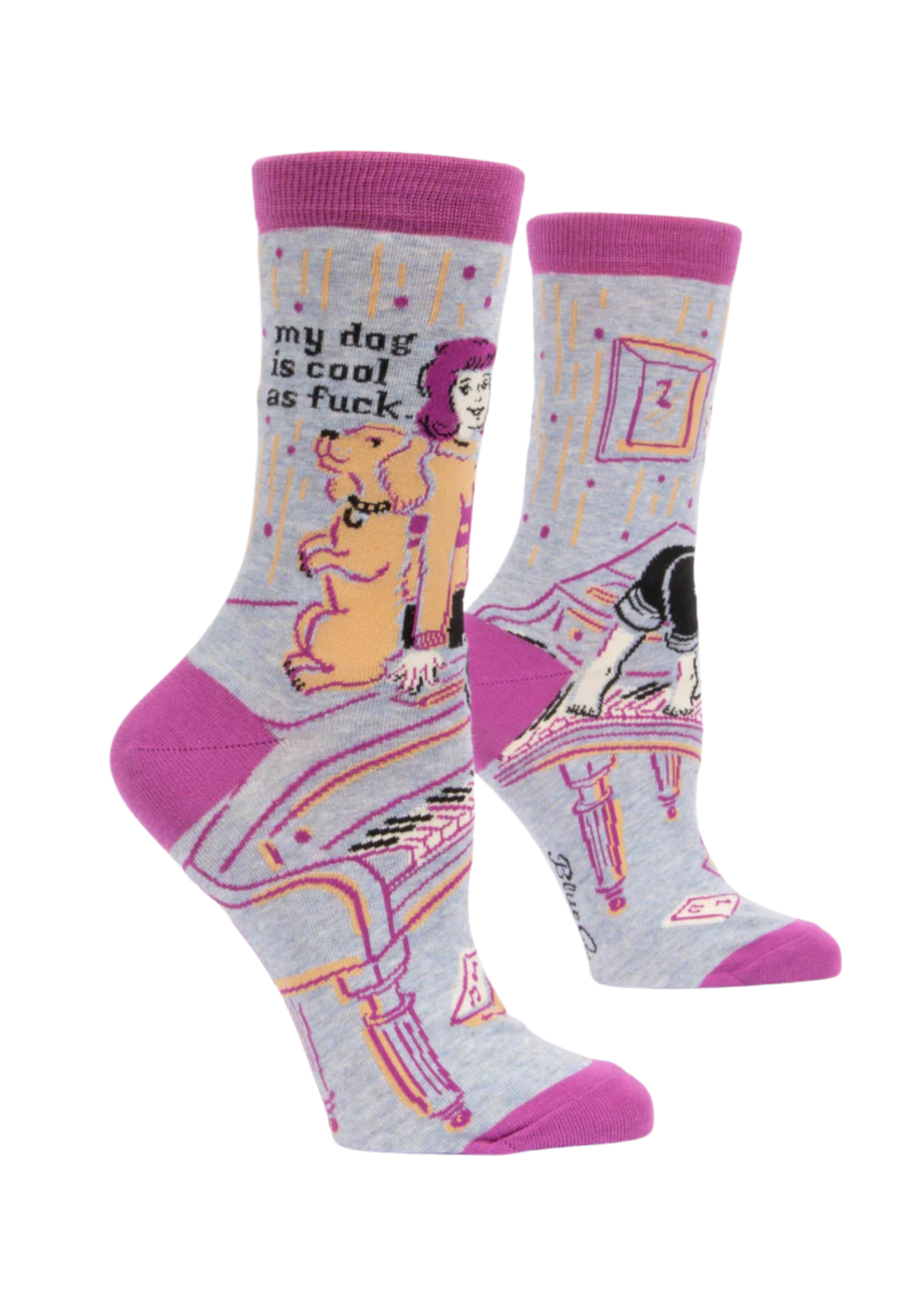 Blue Q My Dog Is Cool As Fuck Women's Socks