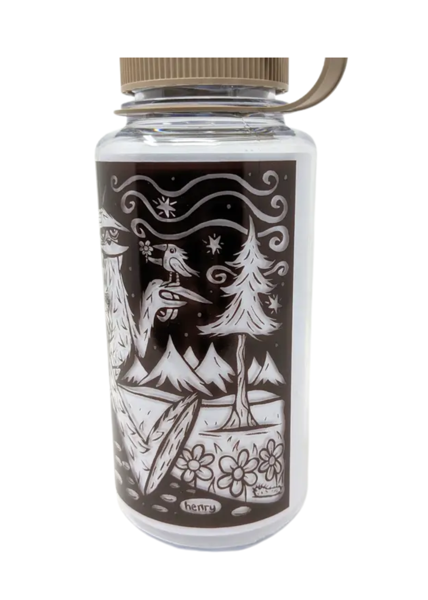 It's A Henry Sasquatch Hiking with Bird Nalgene Water Bottle
