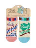Blue Q Napping In This Economy? / Poop Machine Baby Socks
