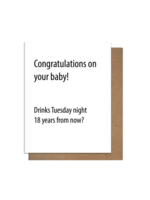 Pretty Alright Goods New Baby Card - Drinks