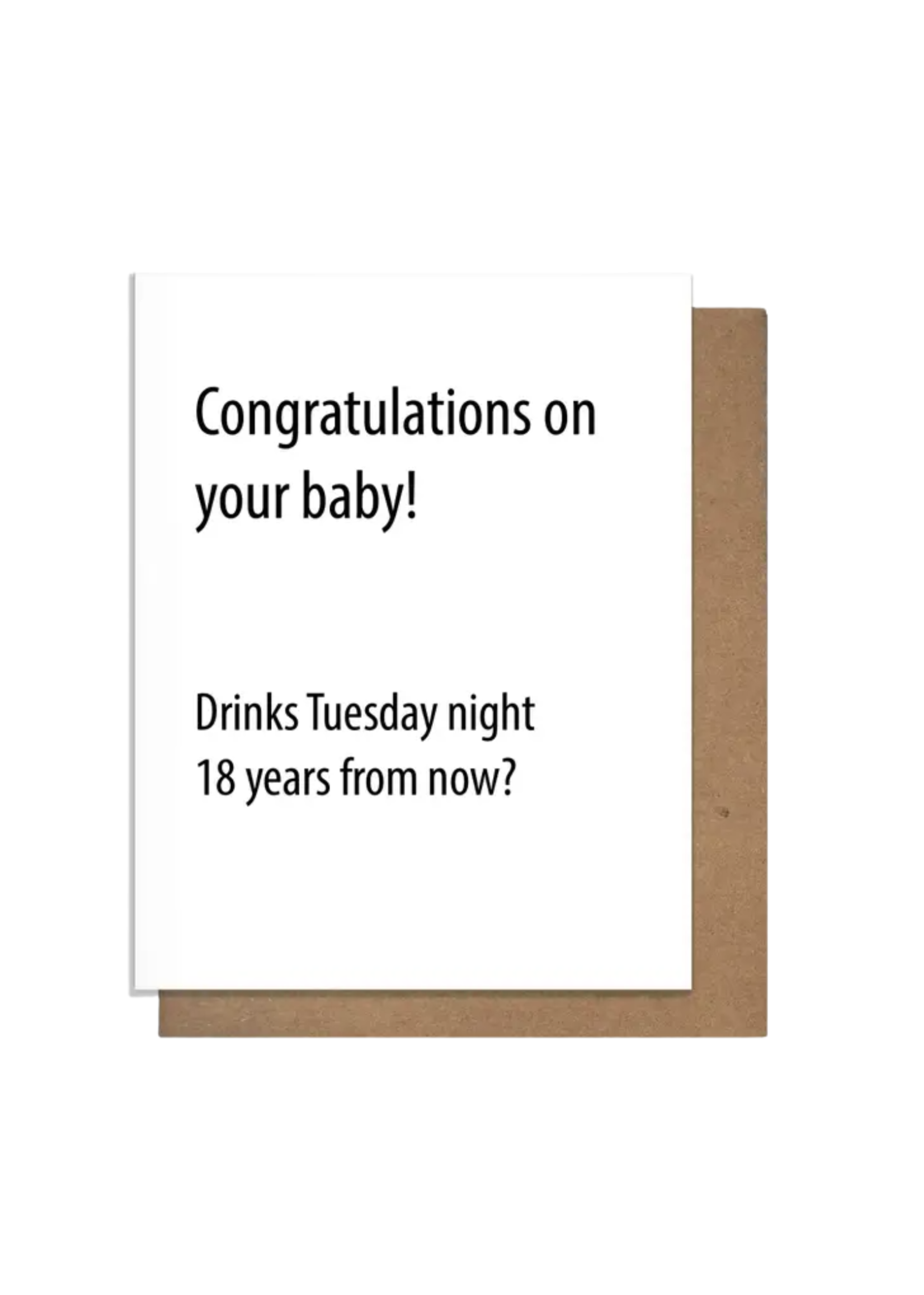 Pretty Alright Goods New Baby Card - Drinks