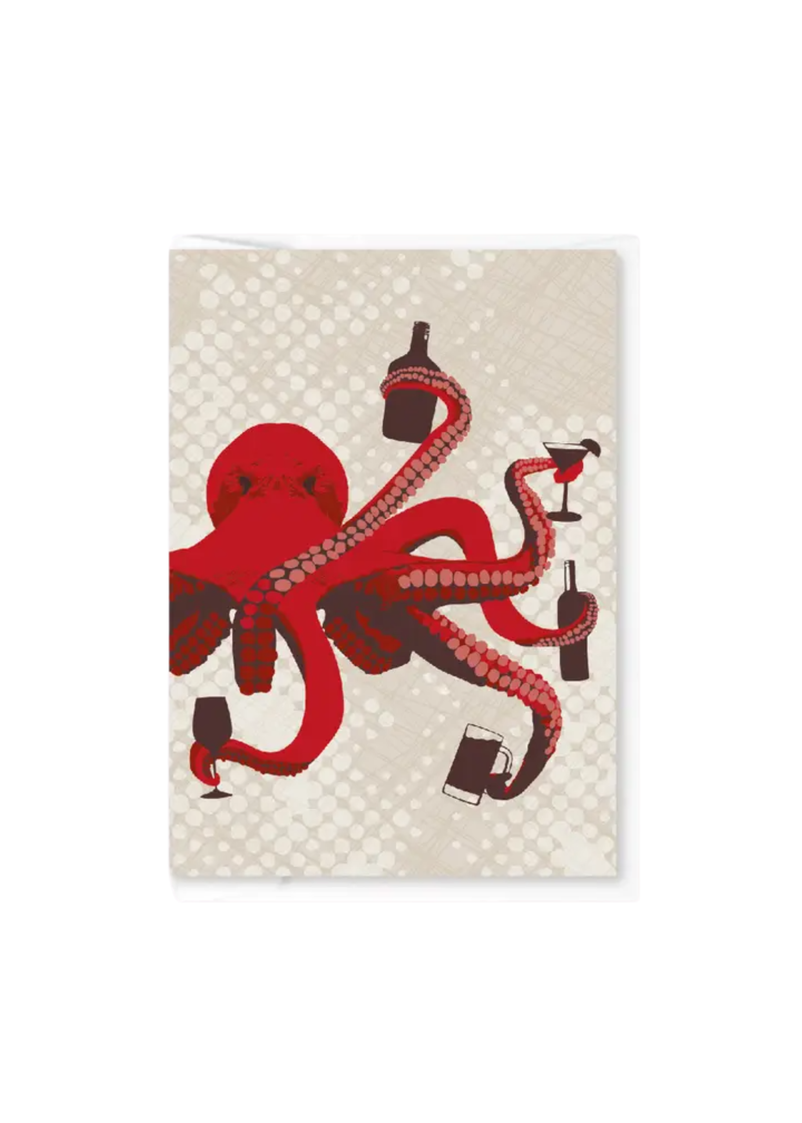 Modern Printed Matter Mini Enclosure Card -  Octopus Drinks