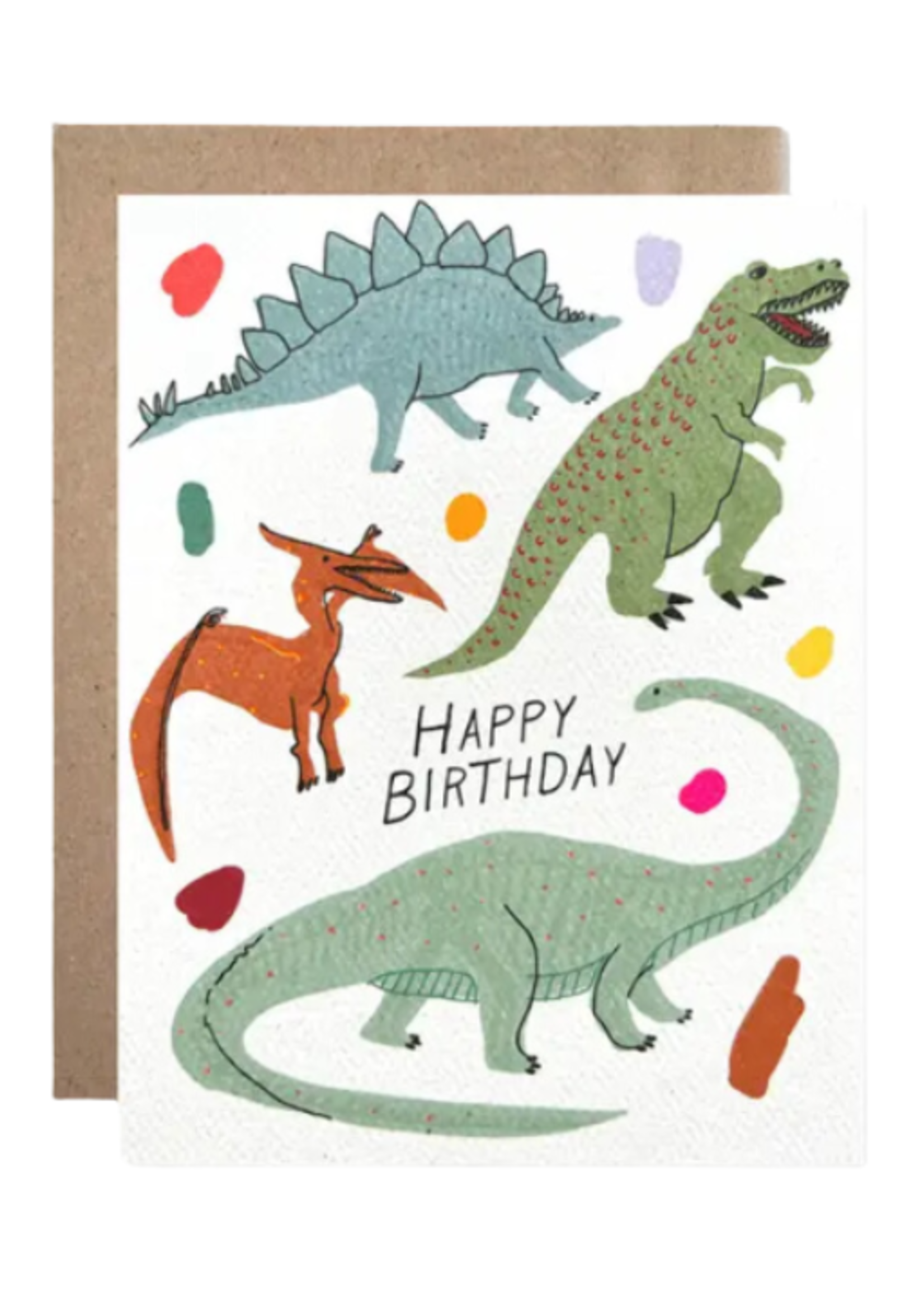 Hartland Cards Birthday Card - Glow In The Dark Dino's