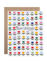 Hartland Cards Birthday Card - Rainbow Tulips