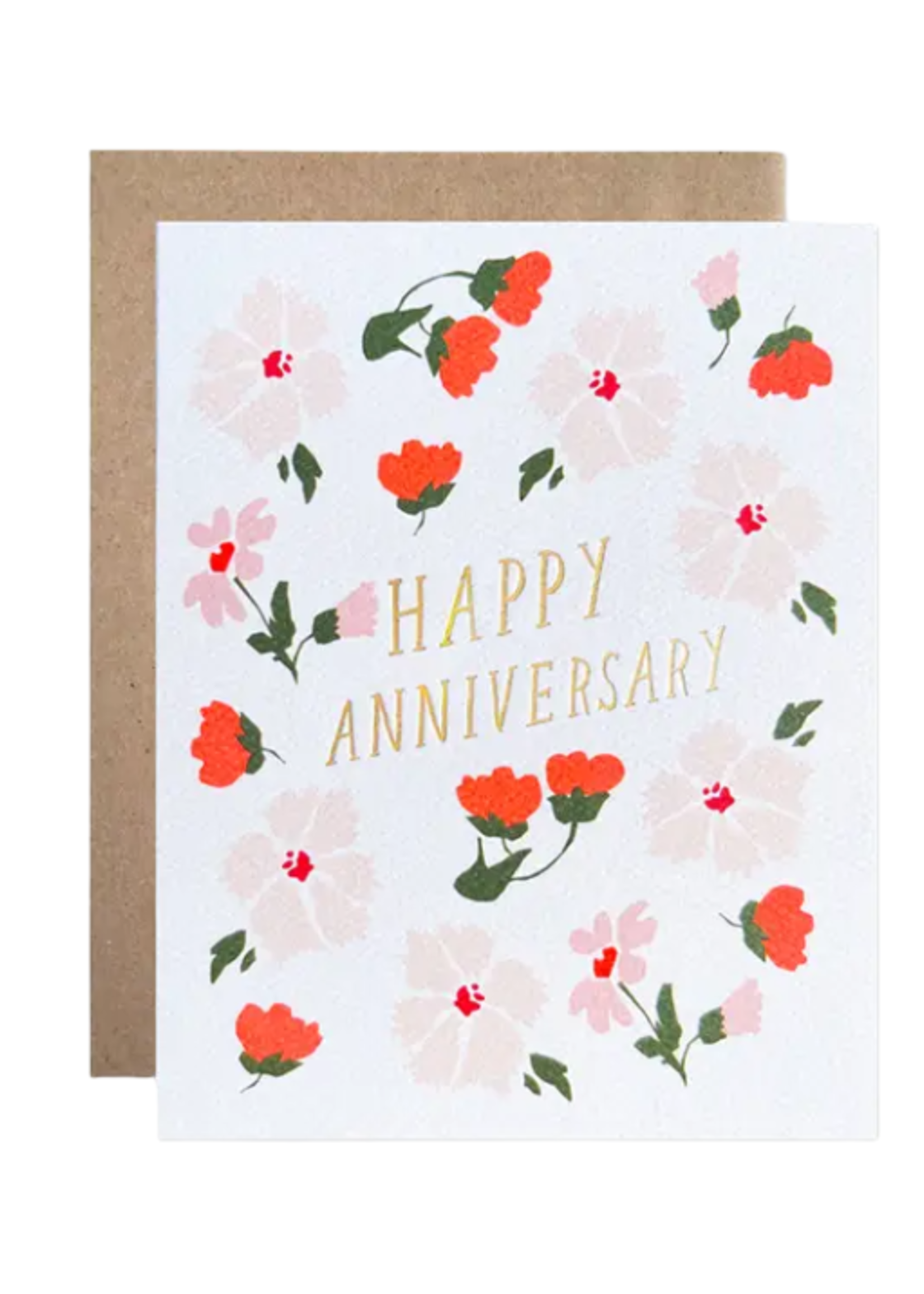 Hartland Cards Anniversary Card - Garden Gold Foil