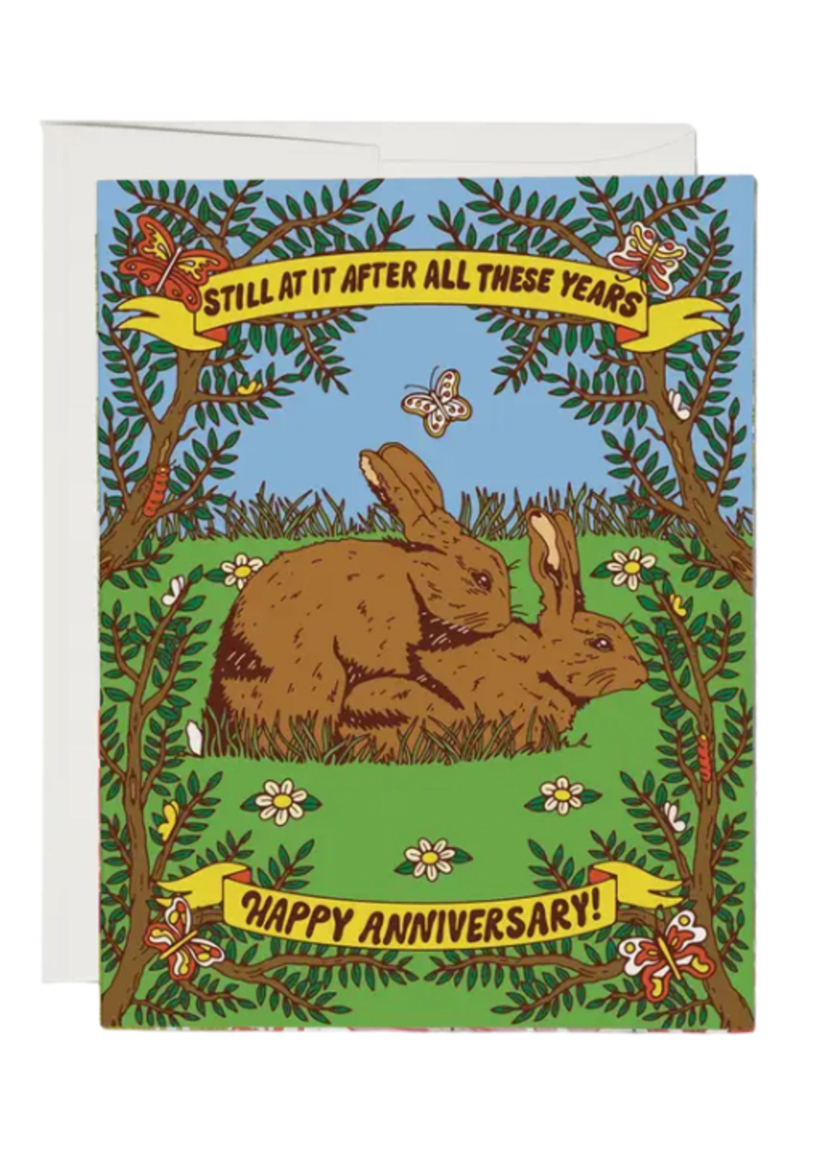 Red Cap Cards Anniversary Card - Still At It