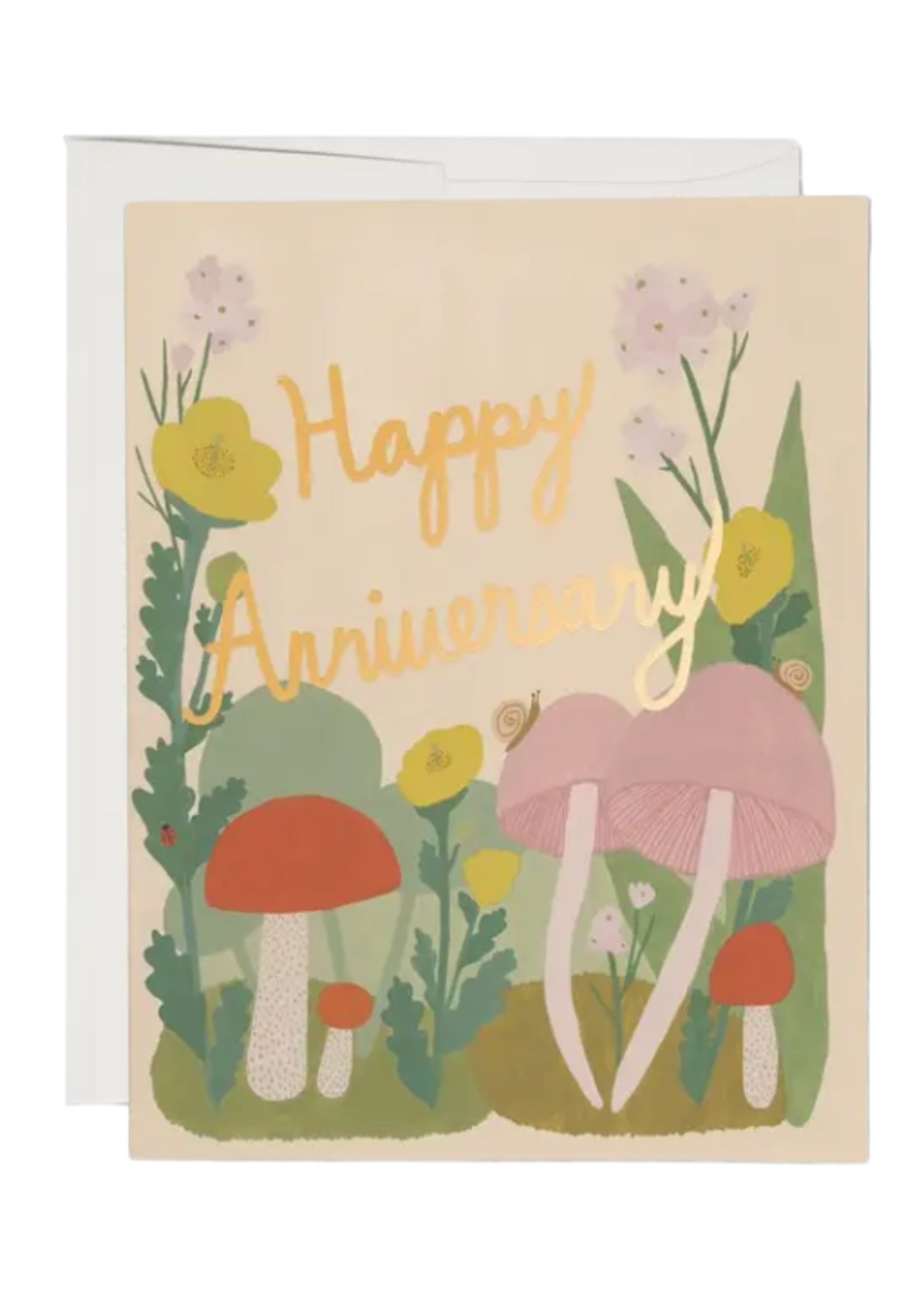Red Cap Cards Anniversary Card - Woodland
