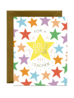 Yeppie Paper Teacher Appreciation Card - Gold Star