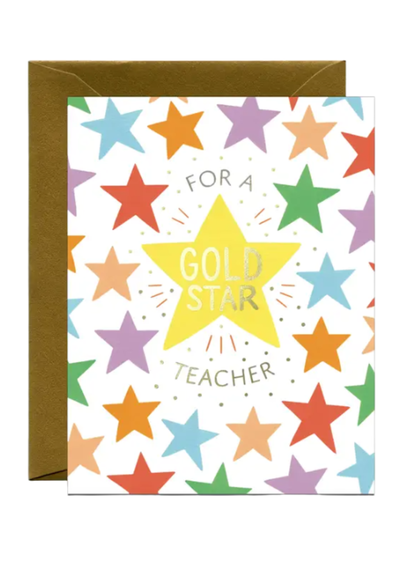 Yeppie Paper Teacher Appreciation Card - Gold Star