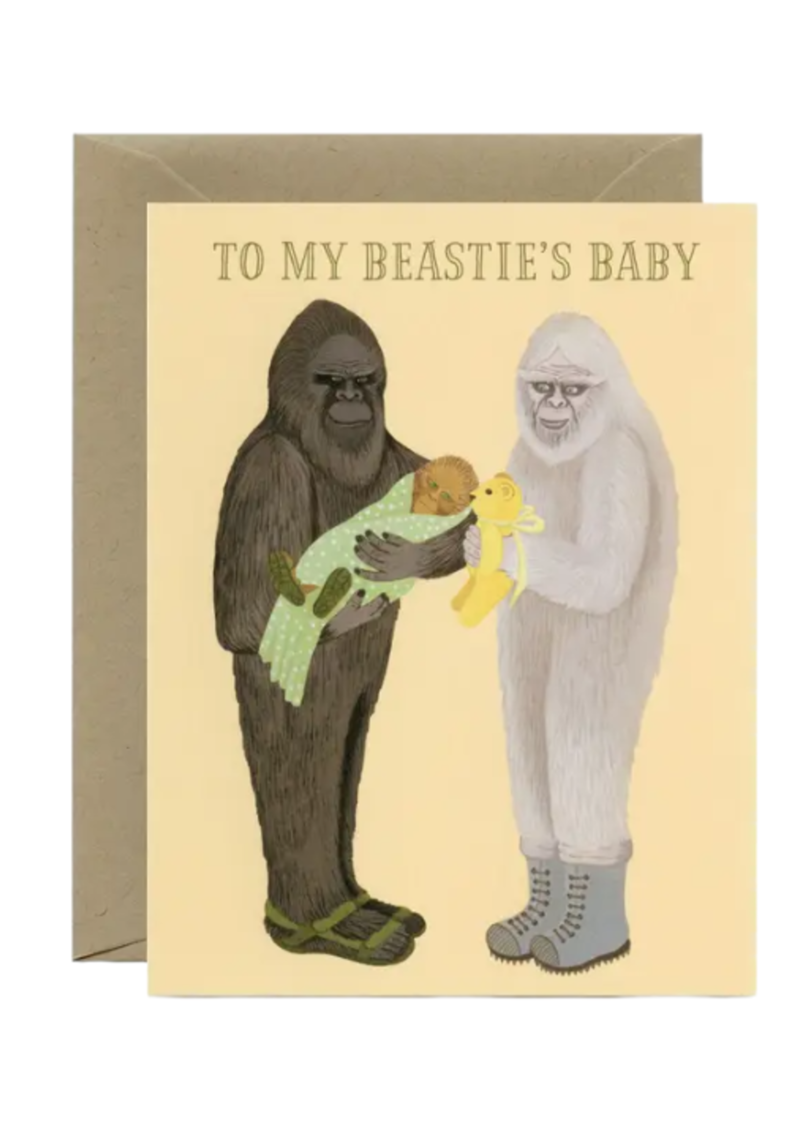 Yeppie Paper New Baby Card - Beastie's Baby