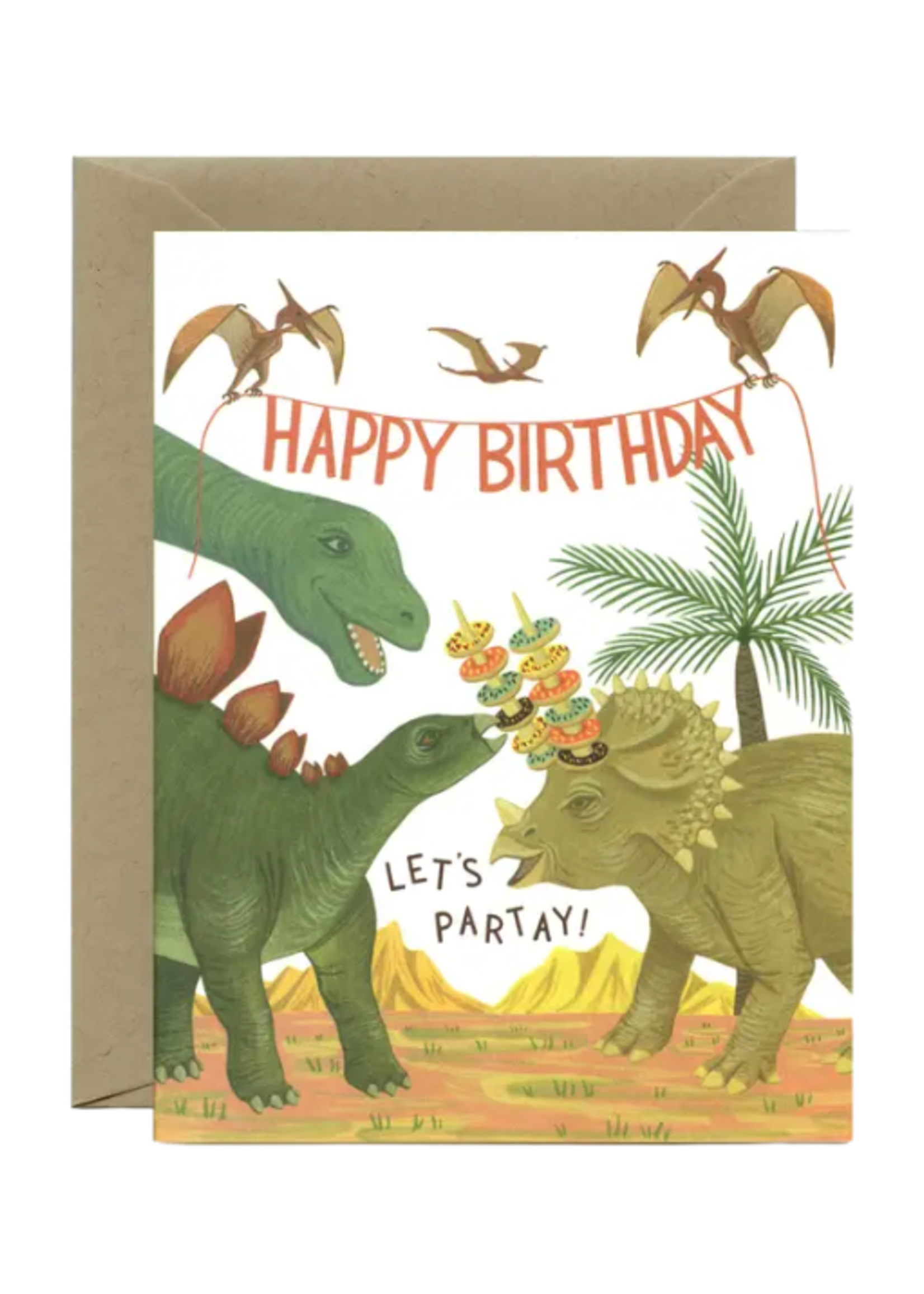 Yeppie Paper Birthday Card - Dinosaur Party