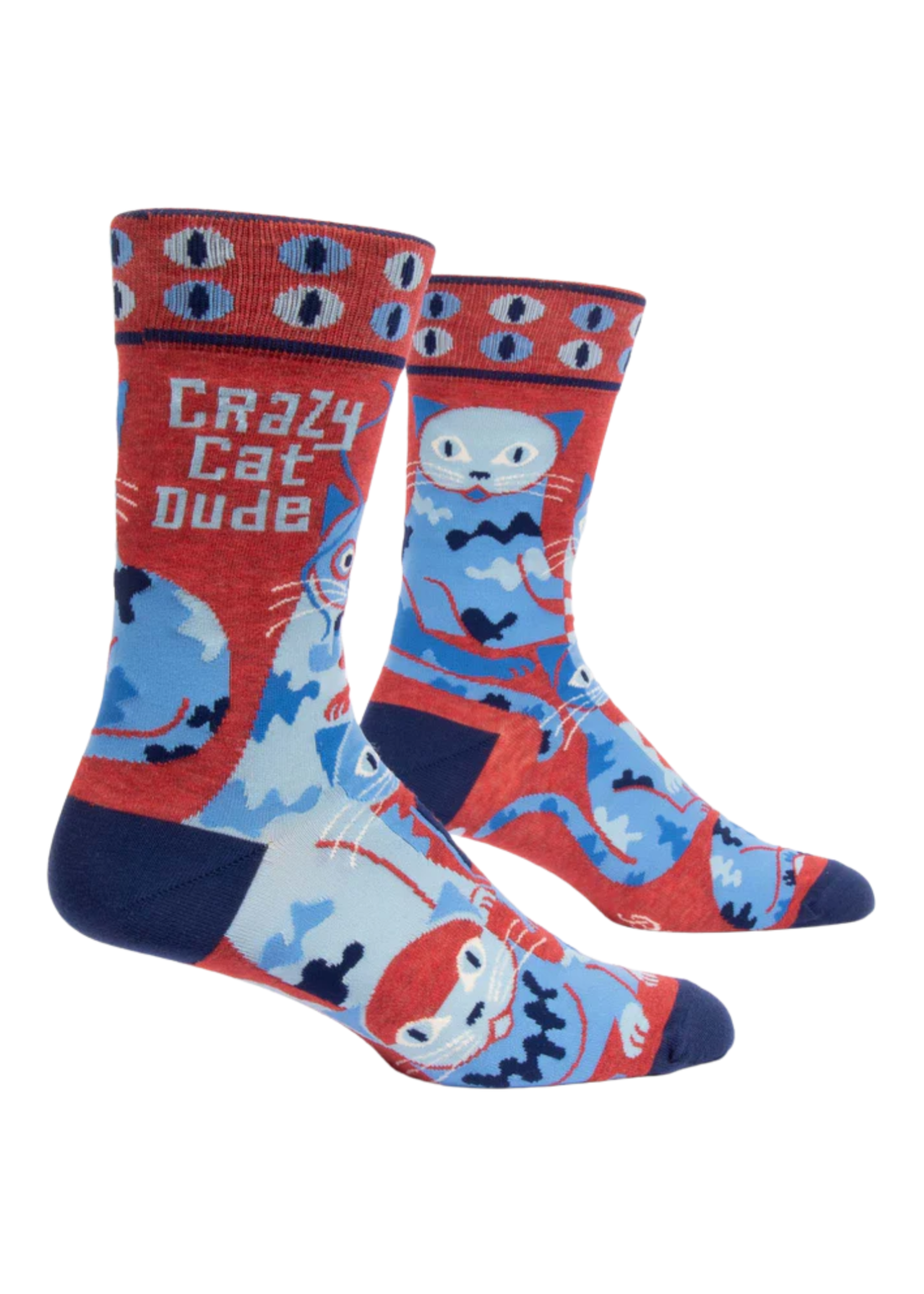 Blue Q Crazy Cat Dude Men's Socks