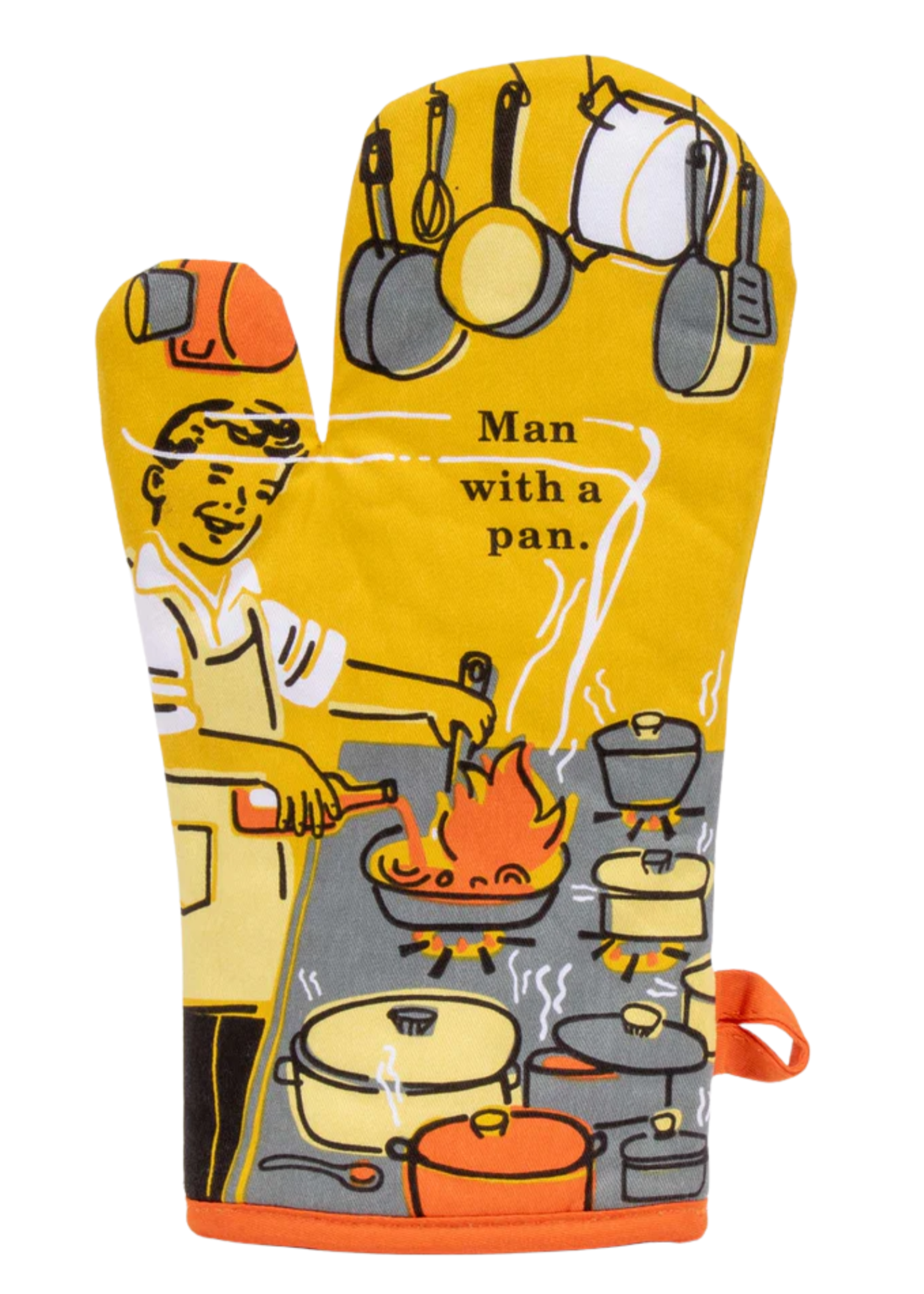 Blue Q Man With A Pan Oven Mitt