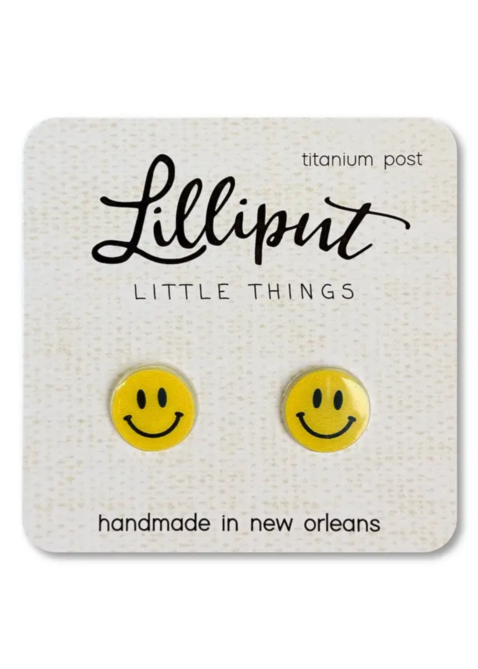 Lilliput Little Things Smiley Face Earrings