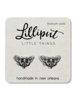 Lilliput Little Things Deadhead Moth Earrings