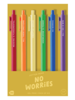Talking Out of Turn No Worries Pen Set (Set Of 6)
