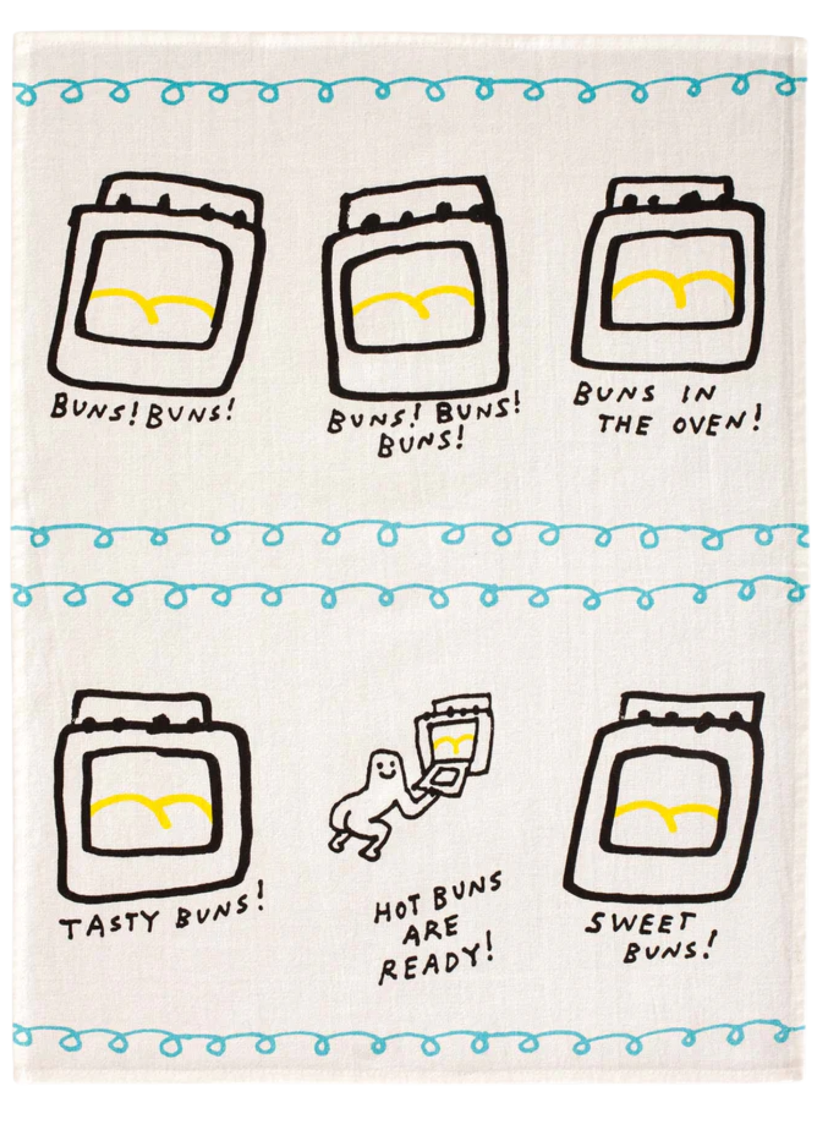Blue Q Hot Buns Are Ready Dish Towel