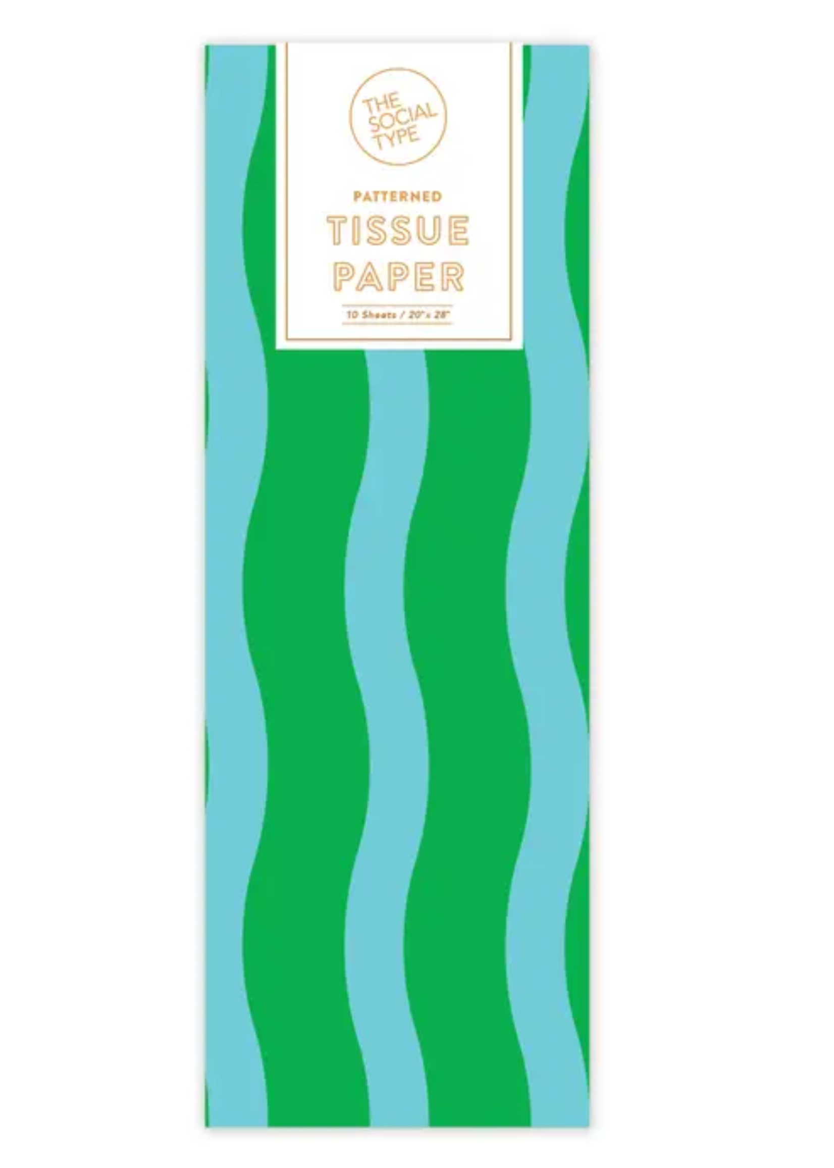 The Social Type Green/Aqua Fussy Tissue Paper