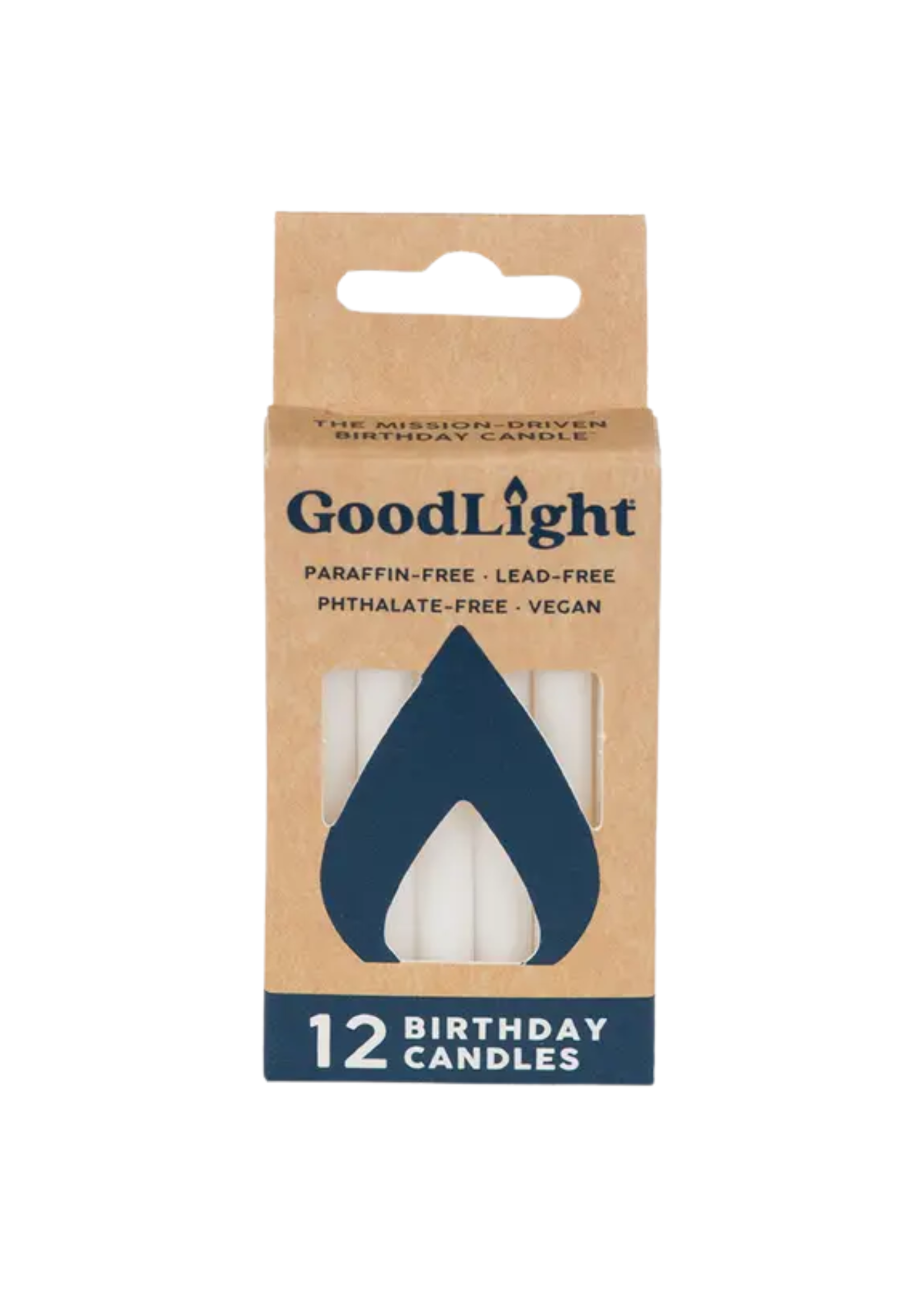 GoodLight Natural Candles Birthday Candles - 12 Pack