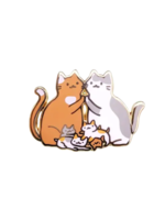 Made By Squeak Cat Family Enamel Pin