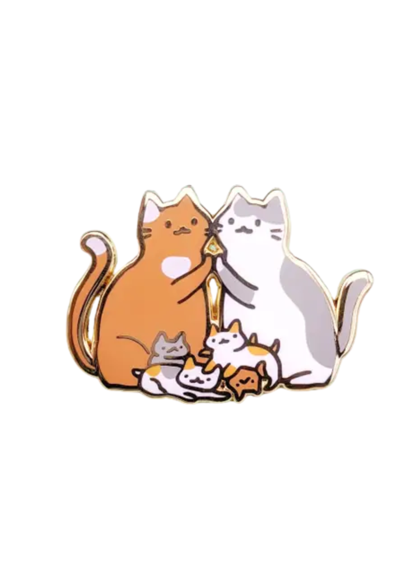 Made By Squeak Cat Family Enamel Pin