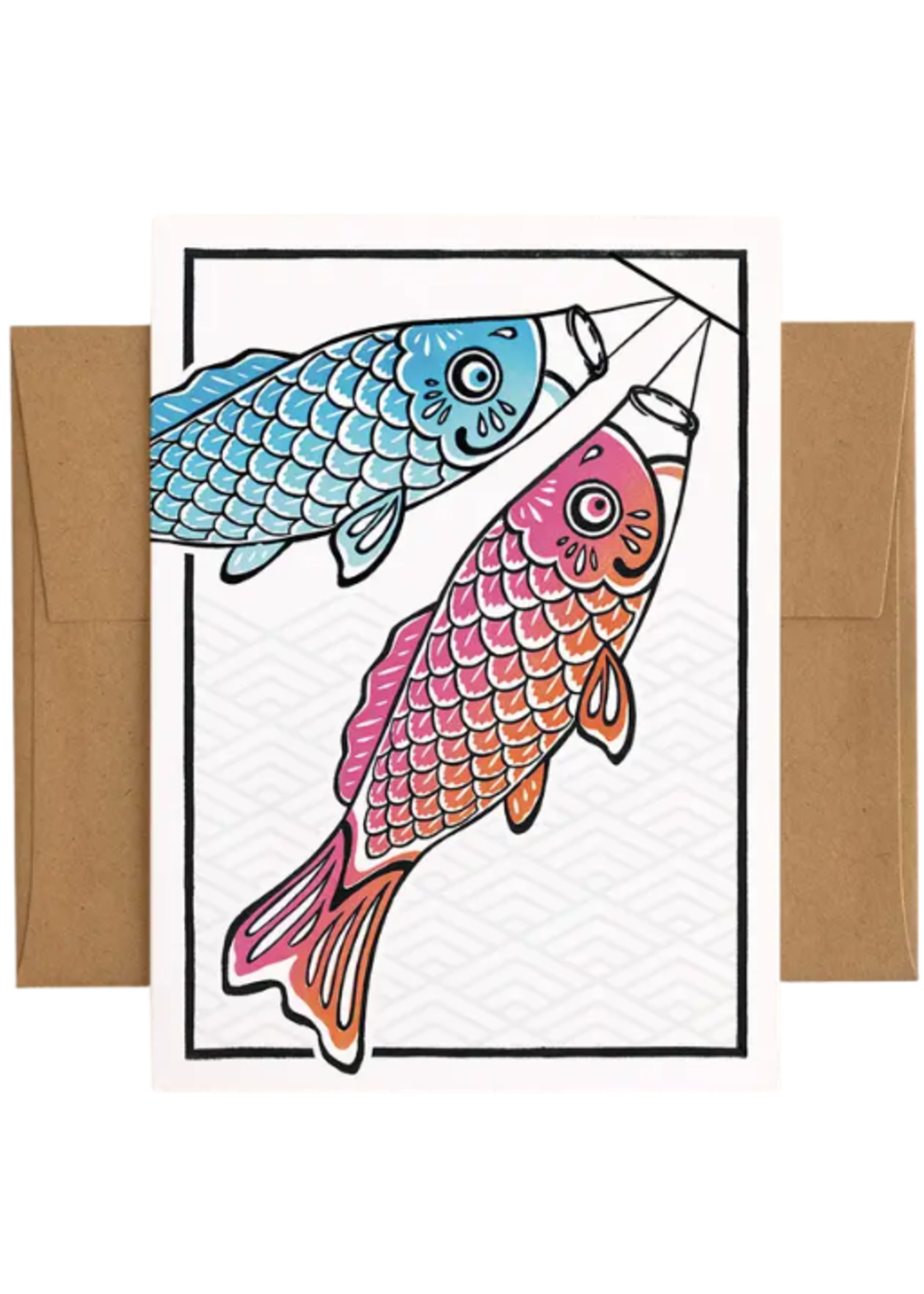Lauren Nishizaki Designs Local Artist Card - Two Koinobori