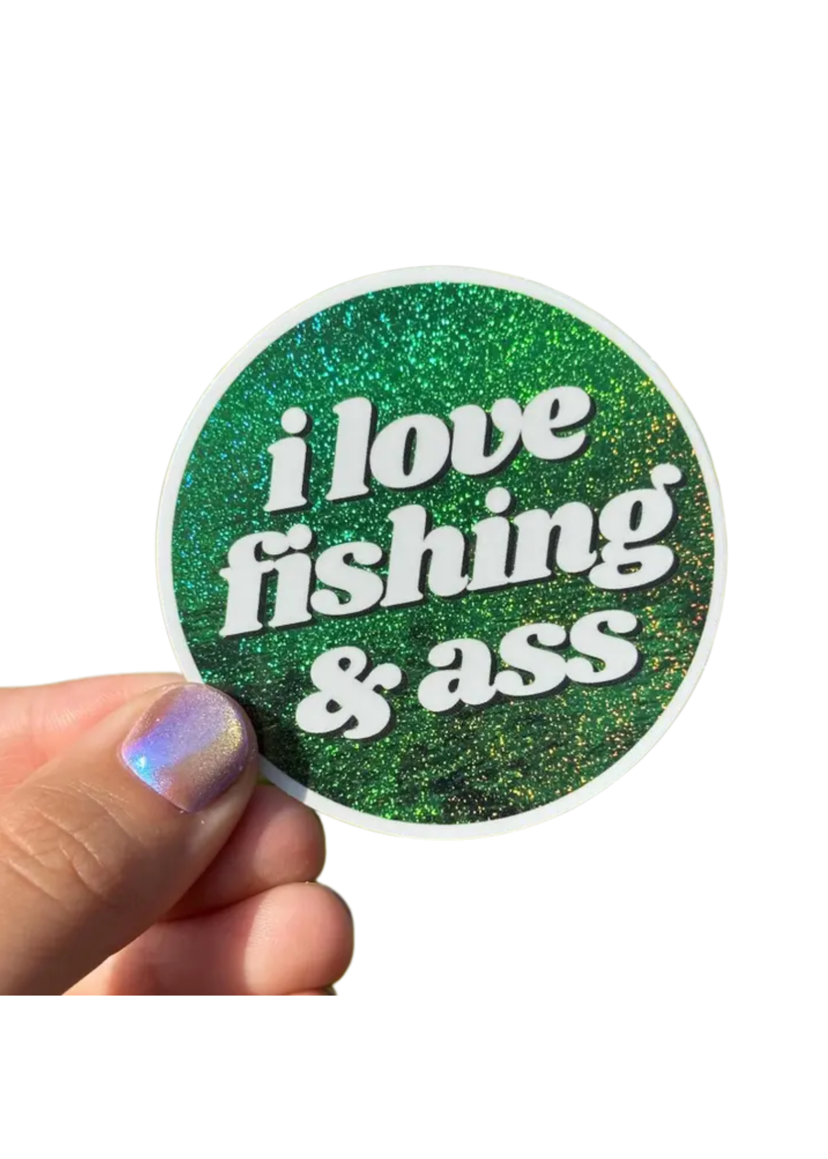 ShlemonArt I Love Fishing and Ass Sticker