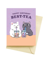 Seltzer Birthday Card - Best Tea Cats