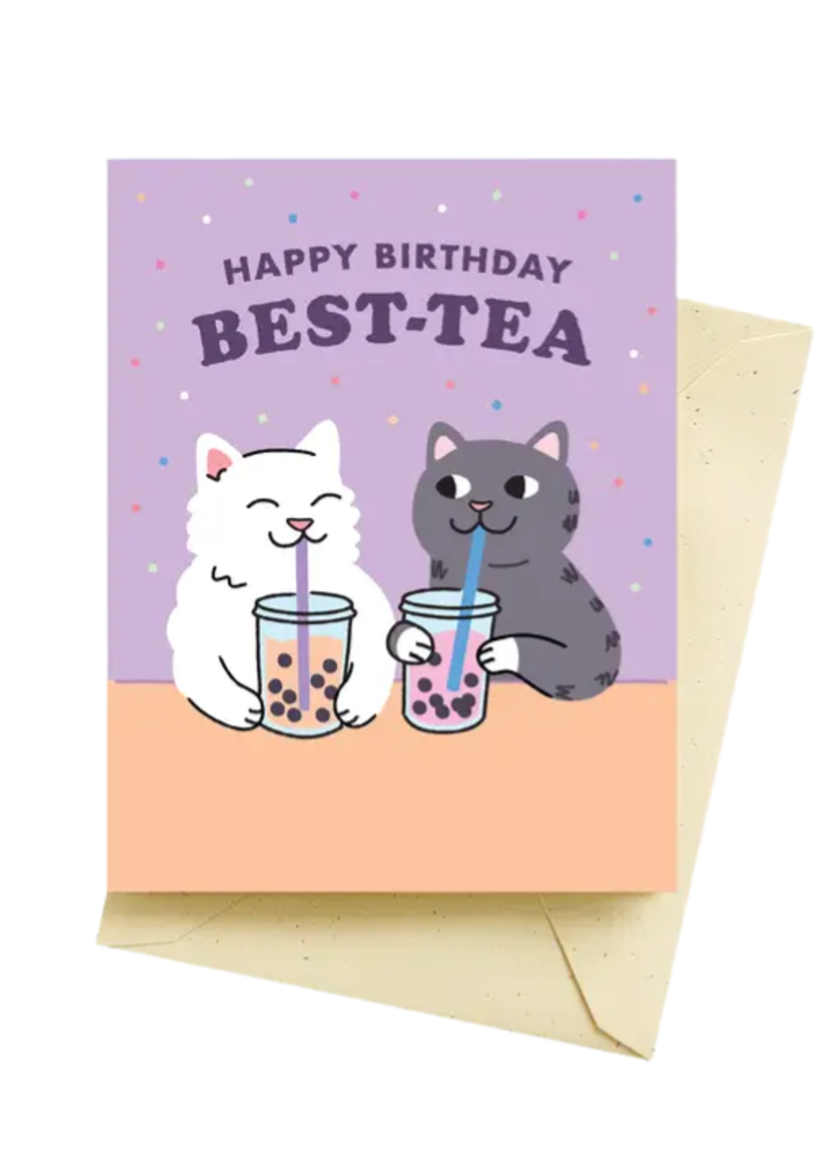 Seltzer Birthday Card - Best Tea Cats