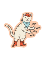 Seltzer Cowboy Kitty Sticker