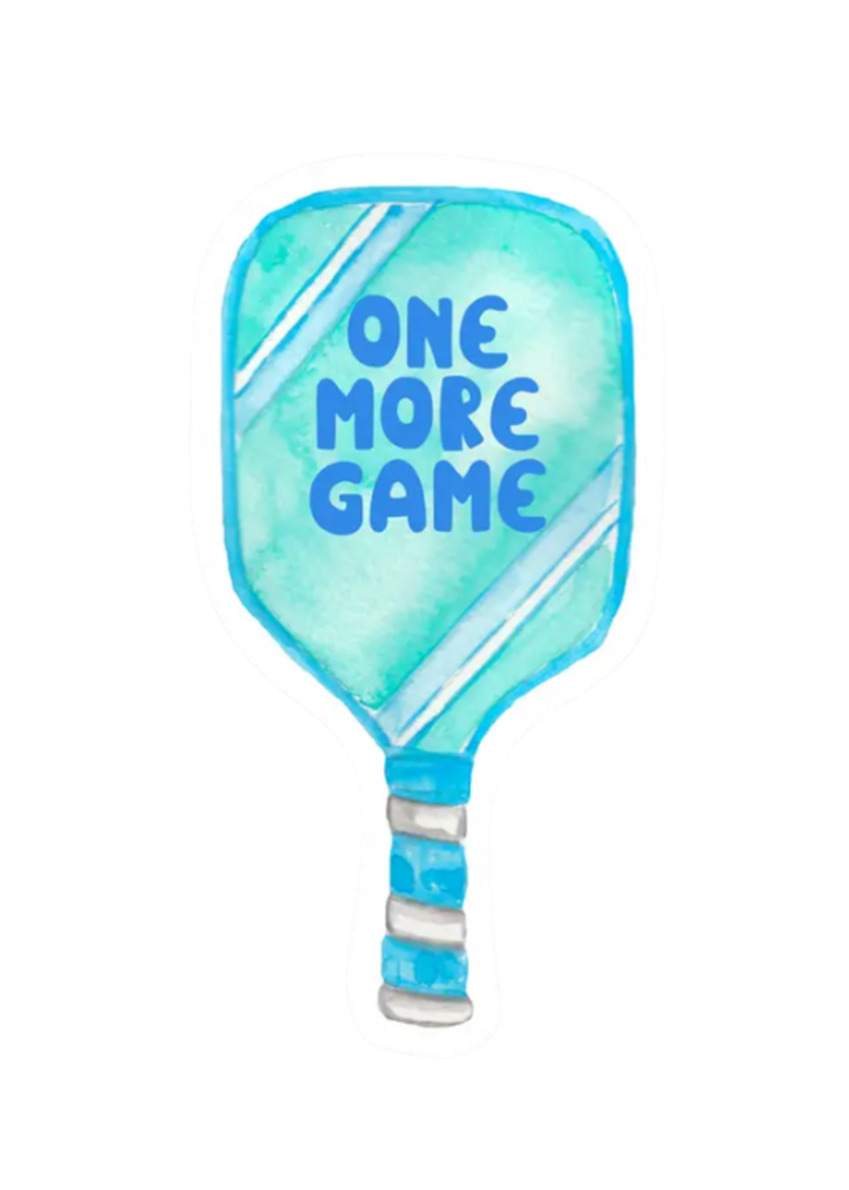 R is for Robo Pickleball One More Game Sticker