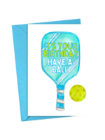 R is for Robo Birthday Card - Pickleball