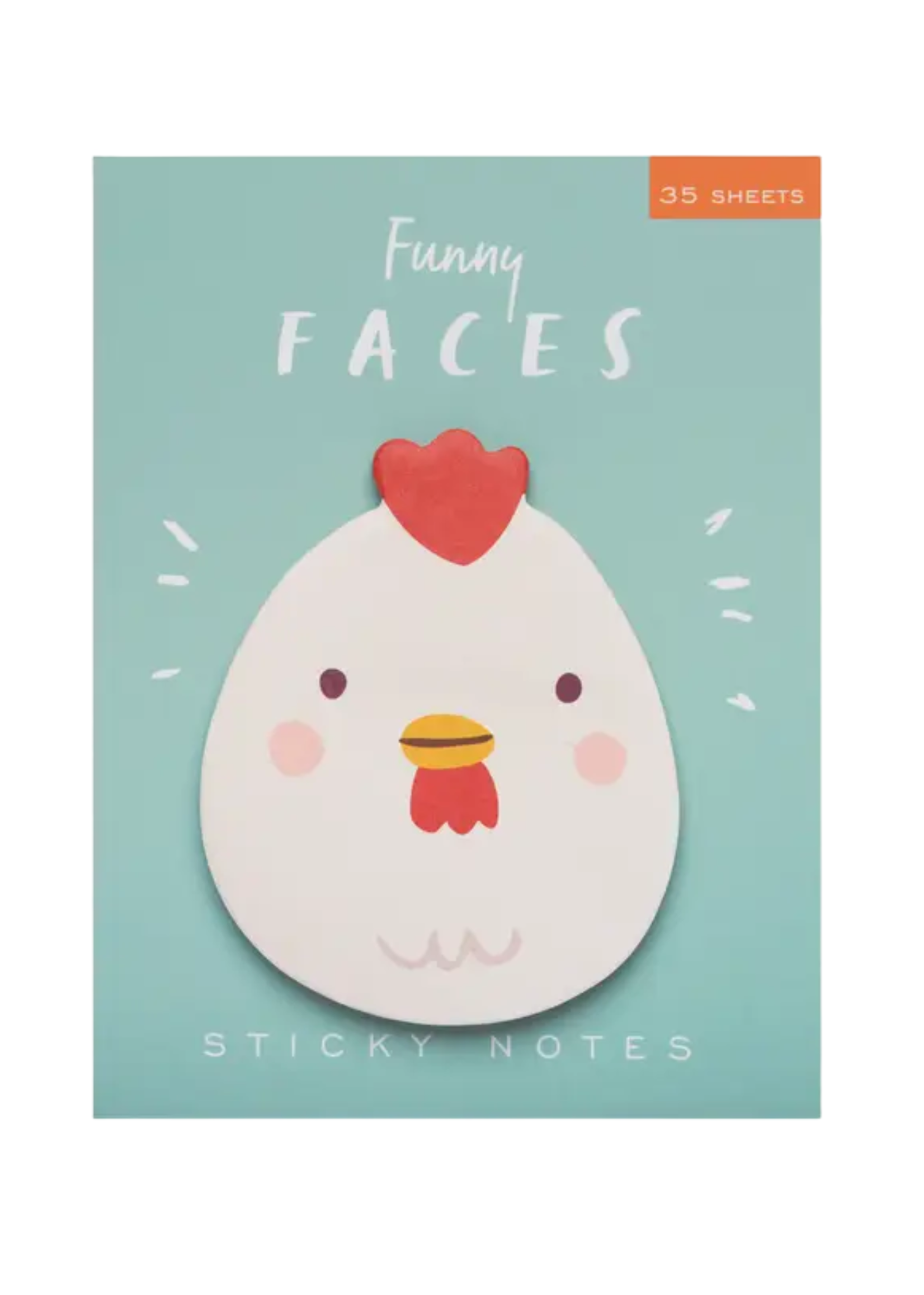 Girl of All Work Chicken Funny Faces Sticky Notes