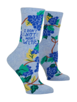 Blue Q I Don't Not Want Wine Women's Socks