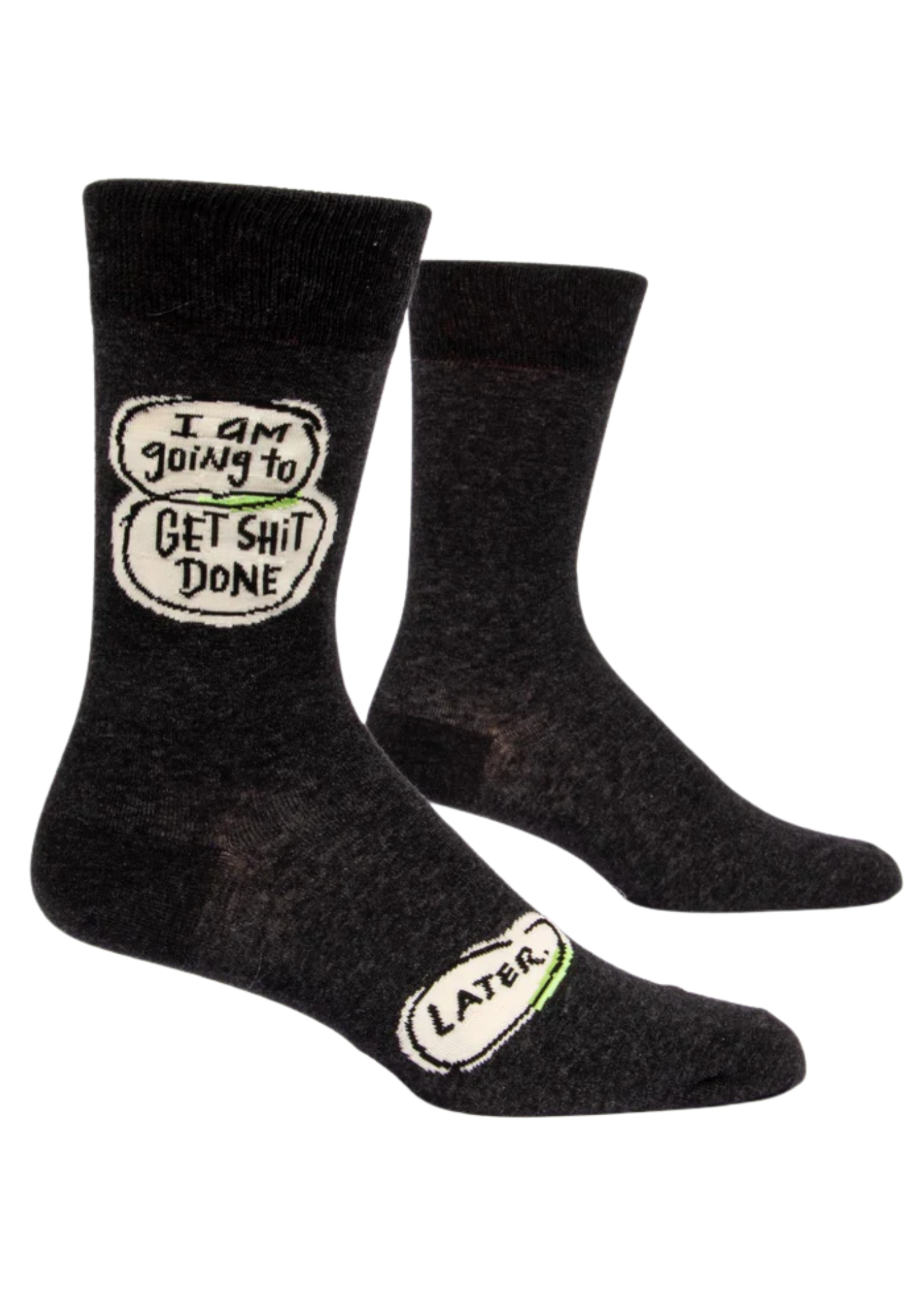 Blue Q I Am Going To Get Shit Done Later Men's Socks