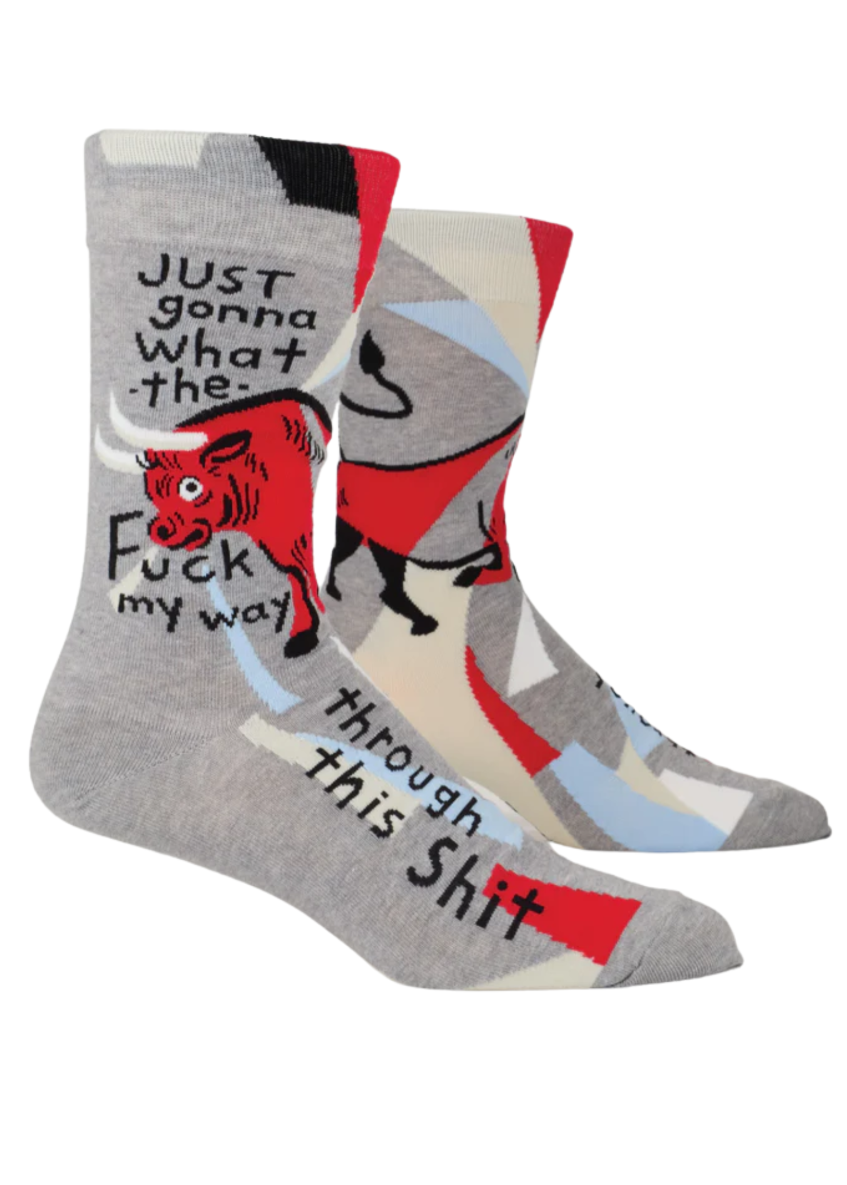 Blue Q Just Gonna What The Fuck My Way Through This Shit Men's Socks