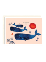 Biely + Shoaf New Baby Card - Whale Family