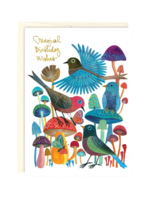 Biely + Shoaf Birthday Card - Birds & Mushrooms