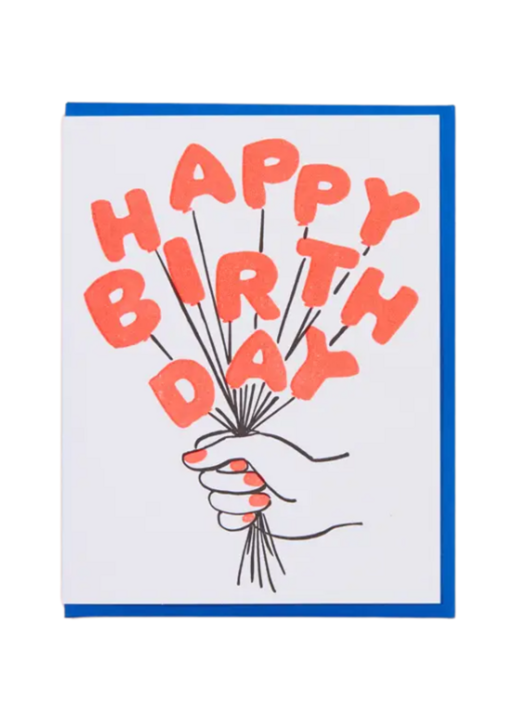 And Here We Are Birthday Card - Birthday Balloons