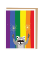 Apartment 2 Cards Pride Card - Raccoon with Sparklers
