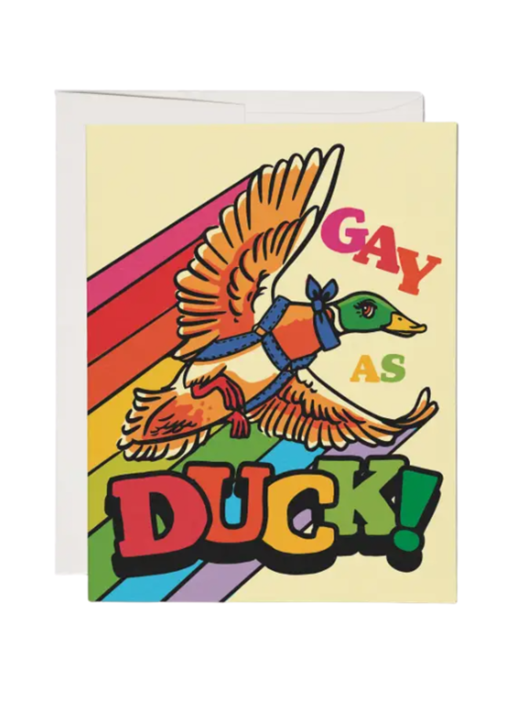 Red Cap Cards Pride Card - Gay as Duck