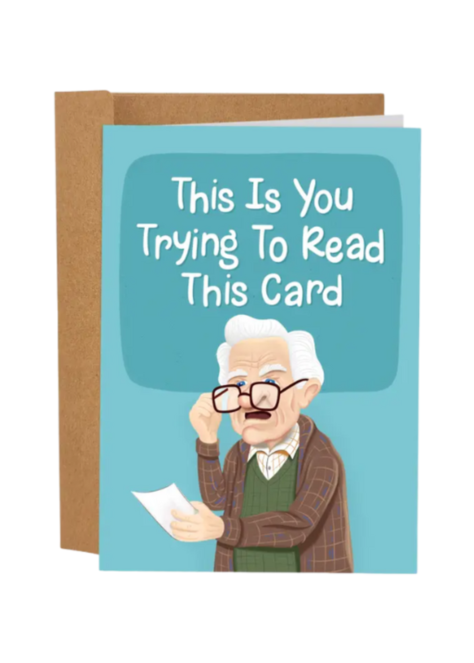 Sleazy Greetings Father's Day Card - Trying To Read