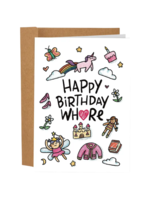 Sleazy Greetings Birthday Card - HBD Whore
