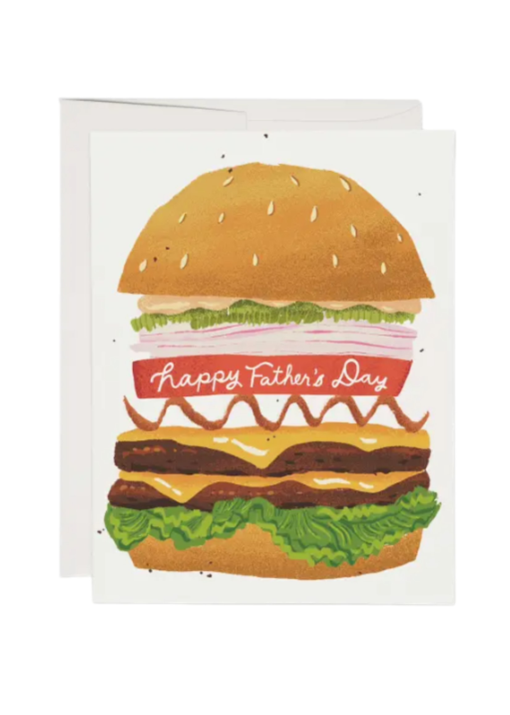 Red Cap Cards Father's Day Card - Double Cheeseburger