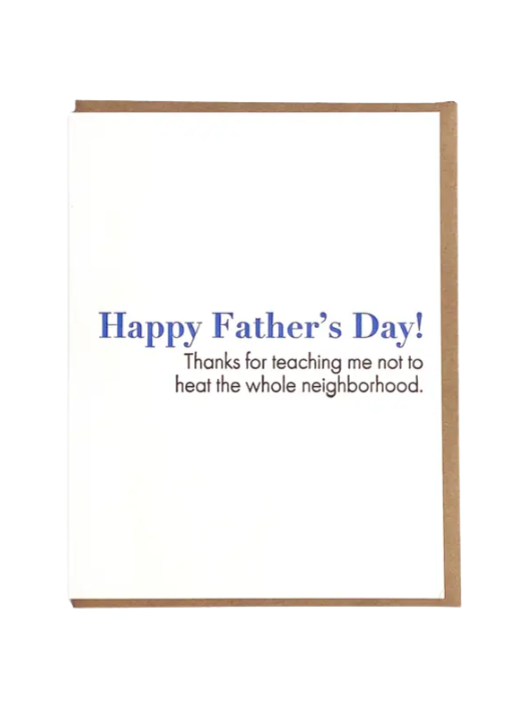 Lady Pilot Letterpress Father's Day Card - Heating