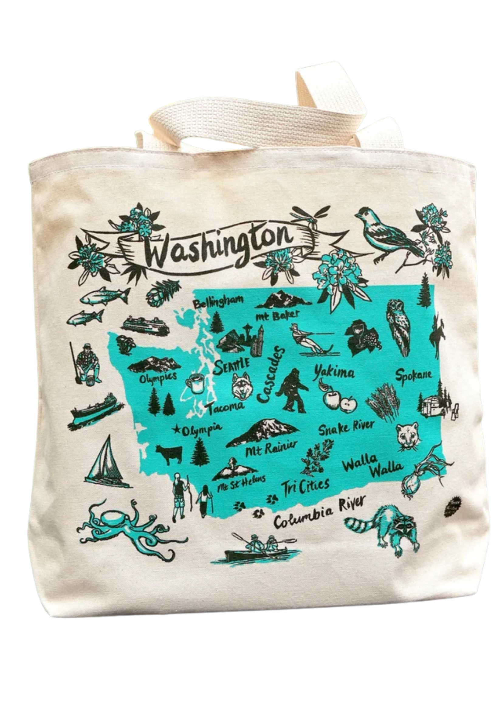 Oliotto Handmade Washington State Tote Bag