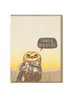 Modern Printed Matter Birthday Card - Owl Wise AF