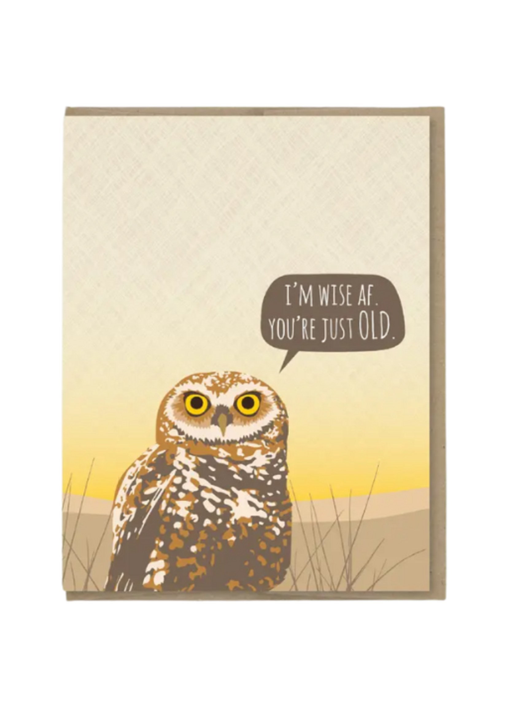 Modern Printed Matter Birthday Card - Owl Wise AF